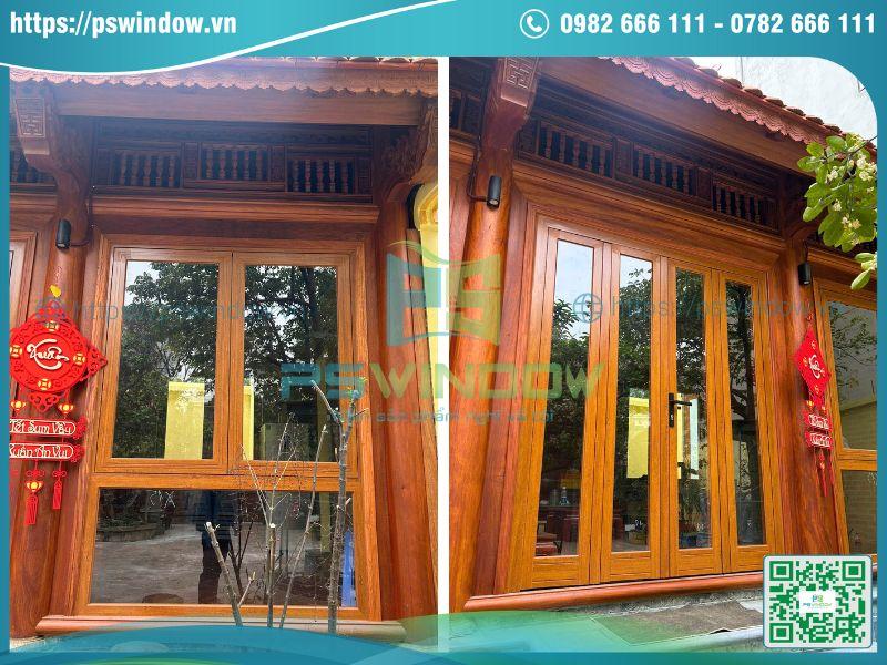 Pswindow thi công cửa nhôm Xingfa vân gỗ cho công trình nhà ở Pswindow thi công cửa nhôm Xingfa vân gỗ cho công trình nhà ở