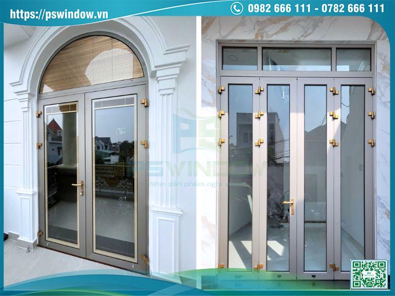 Cửa Maxpro JP màu champagne hiện đại, thời thượng Cửa Maxpro JP màu champagne hiện đại, thời thượng