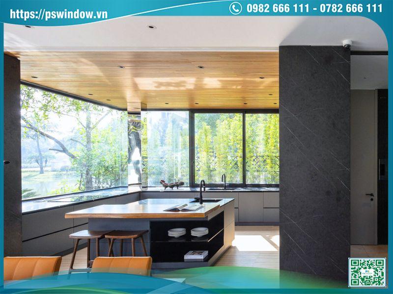 Cửa nhôm cách nhiệt sử dụng kính hộp cao cấp