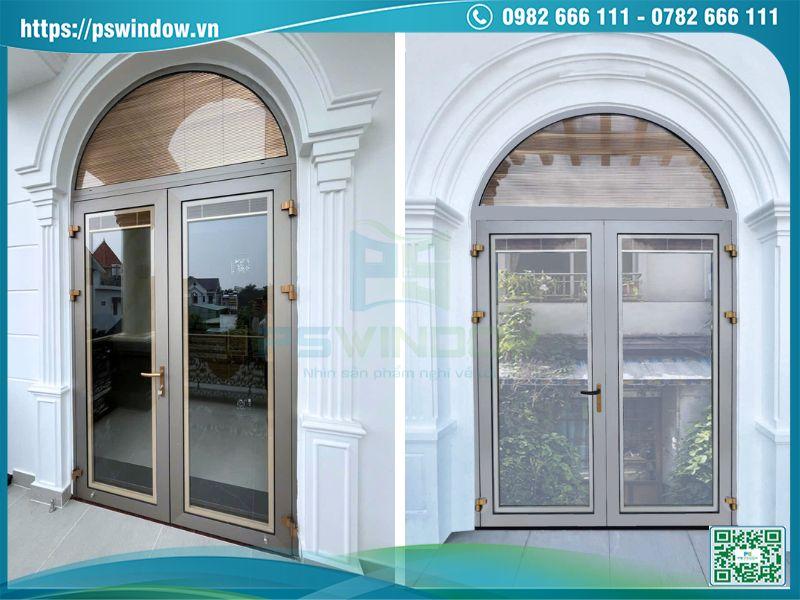 Cửa nhôm cao cấp kính hộp rèm, phụ kiện đồng bộ an toàn Cửa nhôm cao cấp kính hộp rèm, phụ kiện đồng bộ an toàn