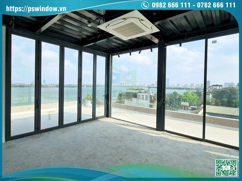 Cửa nhôm cao cấp sử dụng kính hộp cách âm cách nhiệt tốt Cửa nhôm cao cấp sử dụng kính hộp cách âm cách nhiệt tốt