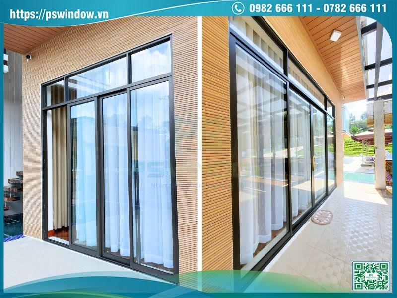 Cửa nhôm kính bền bỉ, chịu lực tốt, chống ăn mòn