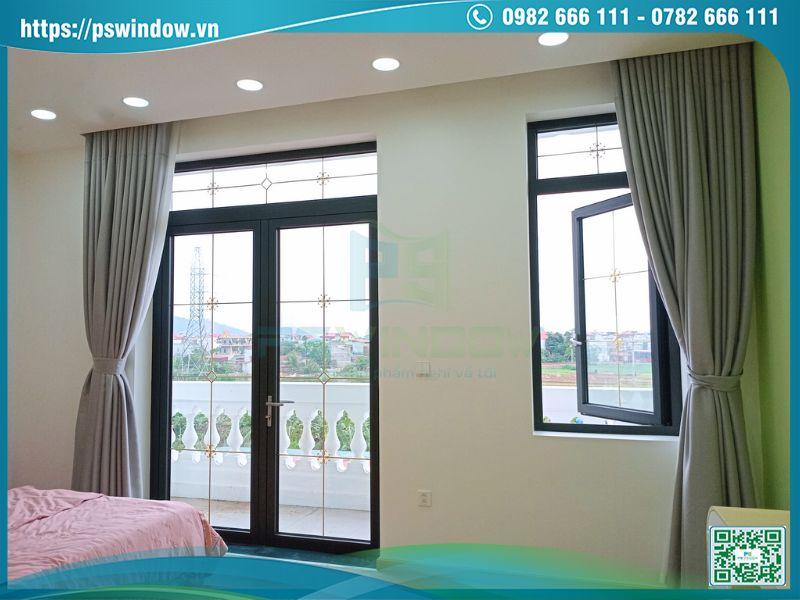 Cửa nhôm kính hộp nan đồng cách âm cách nhiệt, thẩm mỹ cao