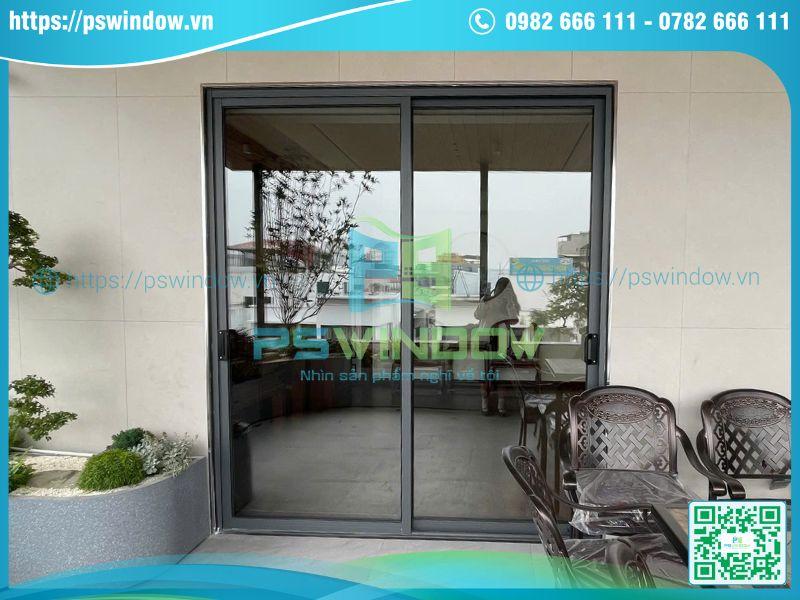 Cửa nhôm kính lùa làm cửa ra ban công Cửa nhôm kính lùa làm cửa ra ban công