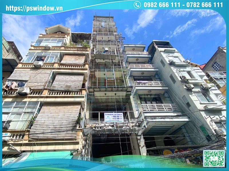 Giai đoạn lắp khung mặt dựng nhôm Xingfa Giai đoạn lắp khung mặt dựng nhôm Xingfa