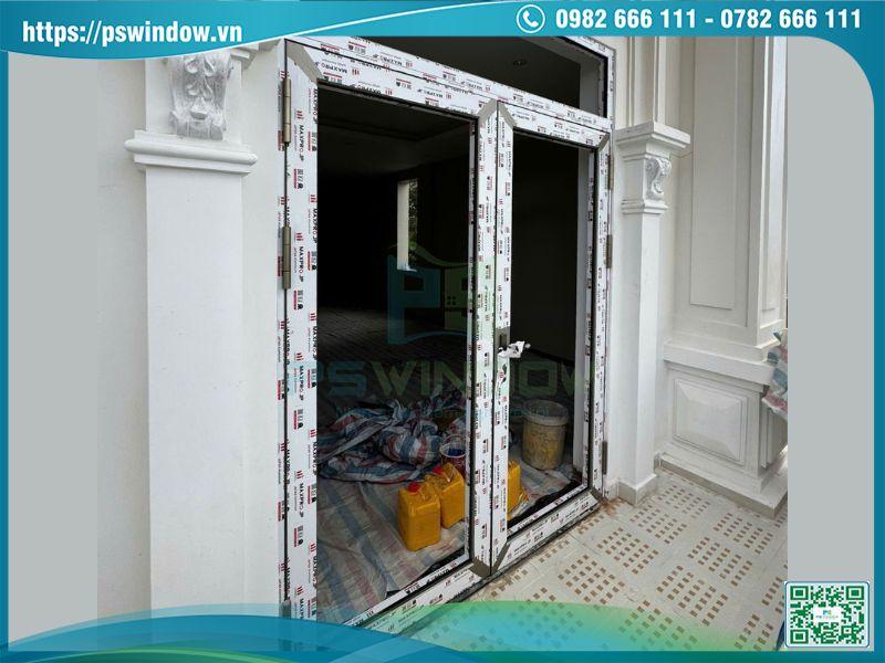 Cửa đi lùa 2 cánh fix trên nhôm Maxpro