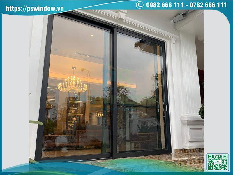 Cửa đi mở trượt 2 cánh nhôm Konig Cửa đi mở trượt 2 cánh nhôm Konig