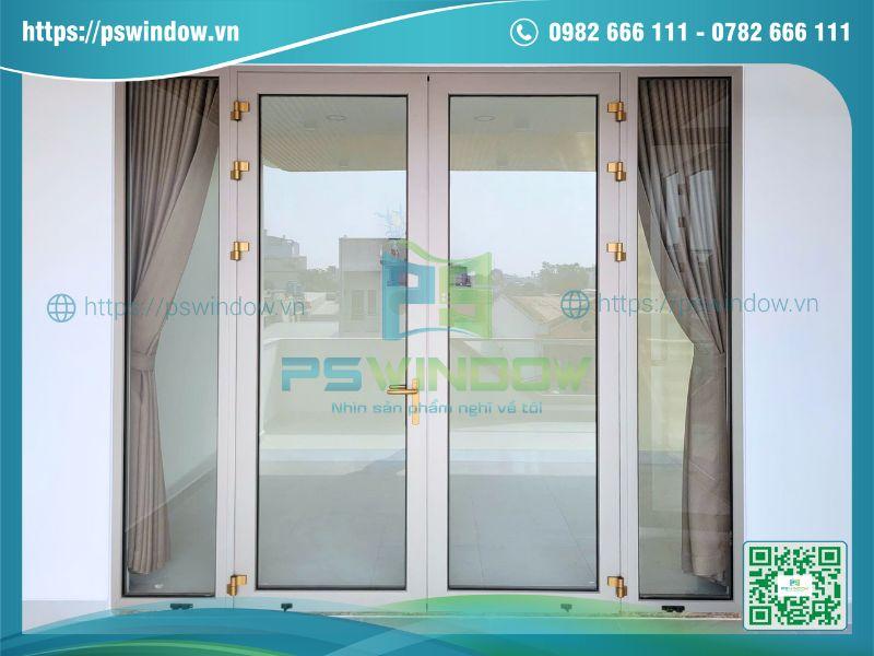 Cửa nhôm Maxpro hệ 65 mở quay 2 cánh fix bên Cửa nhôm Maxpro hệ 65 mở quay 2 cánh fix bên