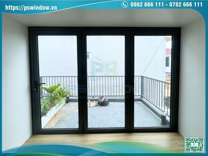 Cửa nhôm xếp trượt 3 cánh nhôm Rolan cao cấp Cửa nhôm xếp trượt 3 cánh nhôm Rolan cao cấp