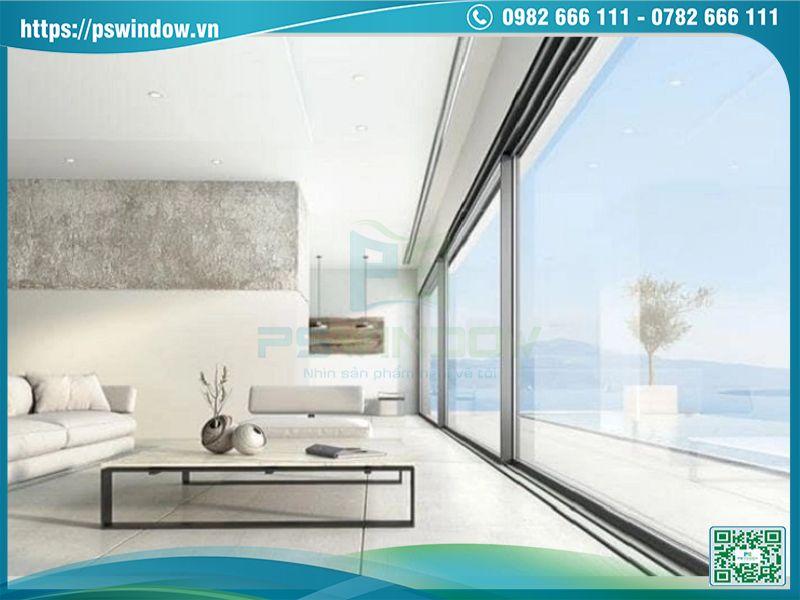 Cửa trượt góc mở panorama của Alumil Cửa trượt góc mở panorama của Alumil