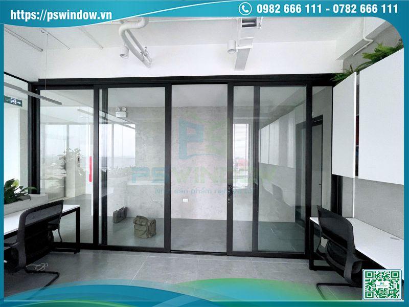 Thiết kế cửa lùa Xingfa hiện đại màu đen nổi bật Thiết kế cửa lùa Xingfa hiện đại màu đen nổi bật