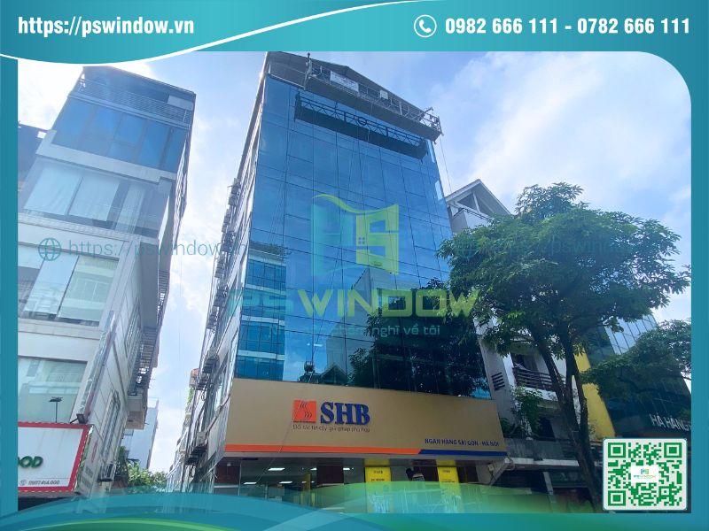 Vách kính hệ Stick sử dụng nhôm Xingfa kính dán phản quang Vách kính hệ Stick sử dụng nhôm Xingfa kính dán phản quang
