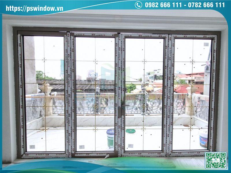 Bộ cửa Maxpro mở quay 4 cánh phụ kiện Cmech cao cấp