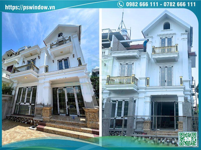 Công trình sau khi được lắp cửa hoàn thiện