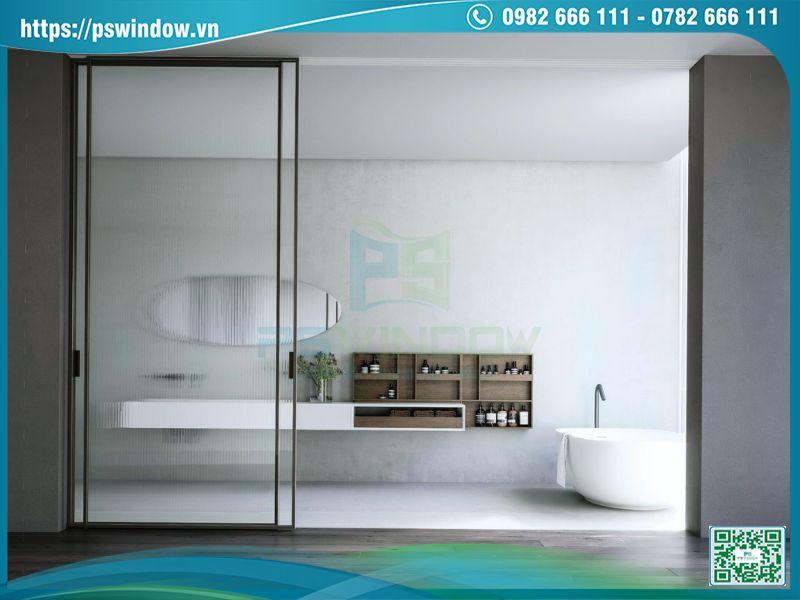 Cửa lùa không ray dưới hiện đại Cửa lùa không ray dưới hiện đại