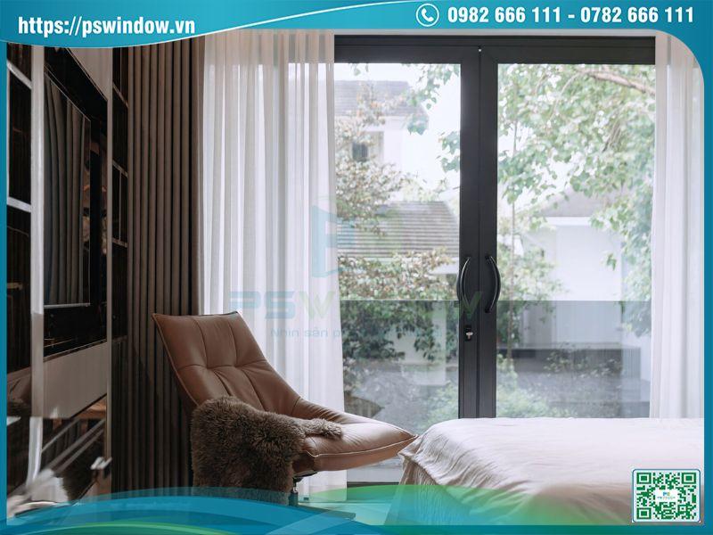 Cửa nhôm cao cấp kính hộp cách âm cho phòng ngủ