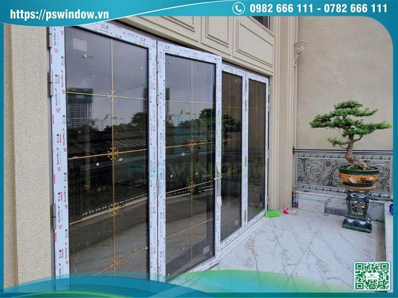 Cửa nhôm kính hoa văn đồng cách âm cách nhiệt Cửa nhôm kính hoa văn đồng cách âm cách nhiệt