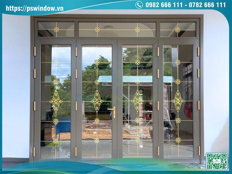 Cửa nhôm Maxpro mở quay kính hộp hoa đồng cao cấp cho mặt tiền Cửa nhôm Maxpro mở quay kính hộp hoa đồng cao cấp cho mặt tiền