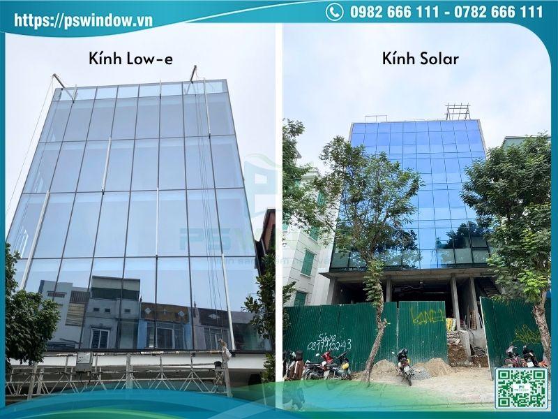 So sánh kính Low-e và solar control về màu sắc và thẩm mỹ So sánh kính Low-e và solar control về màu sắc và thẩm mỹ