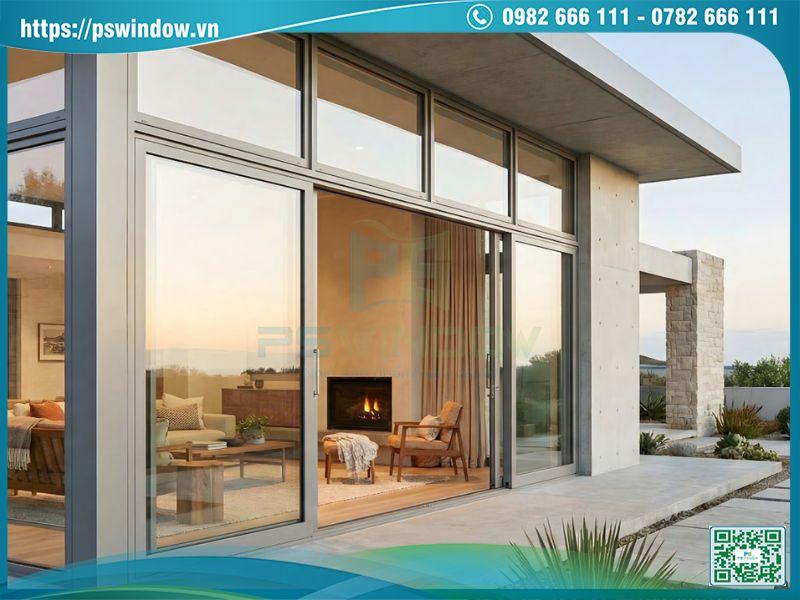 Cửa nhôm cầu cách nhiệt Alvero hệ mở trượt ASD126
