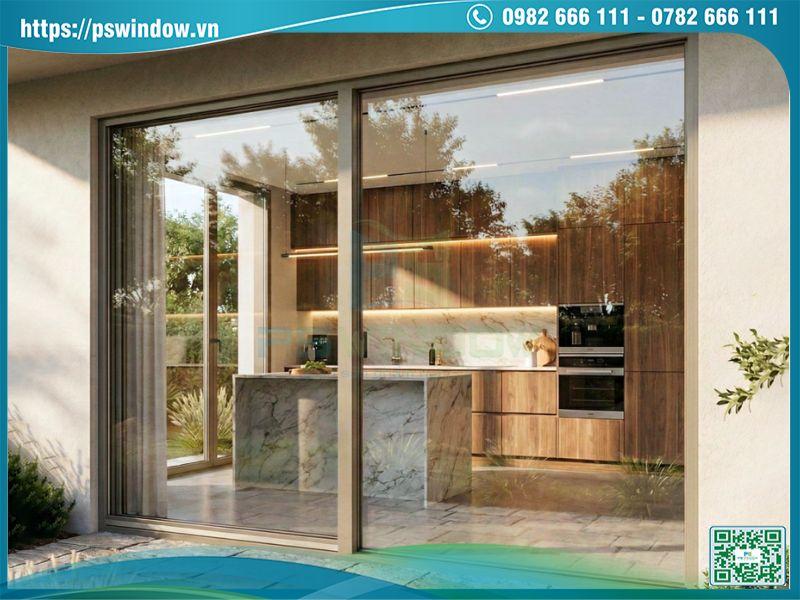 Cửa nhôm cầu cách nhiệt Alvero hệ trượt ép EPS170