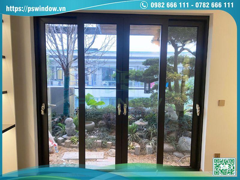 Bộ cửa sử dụng kính hộp dán an toàn