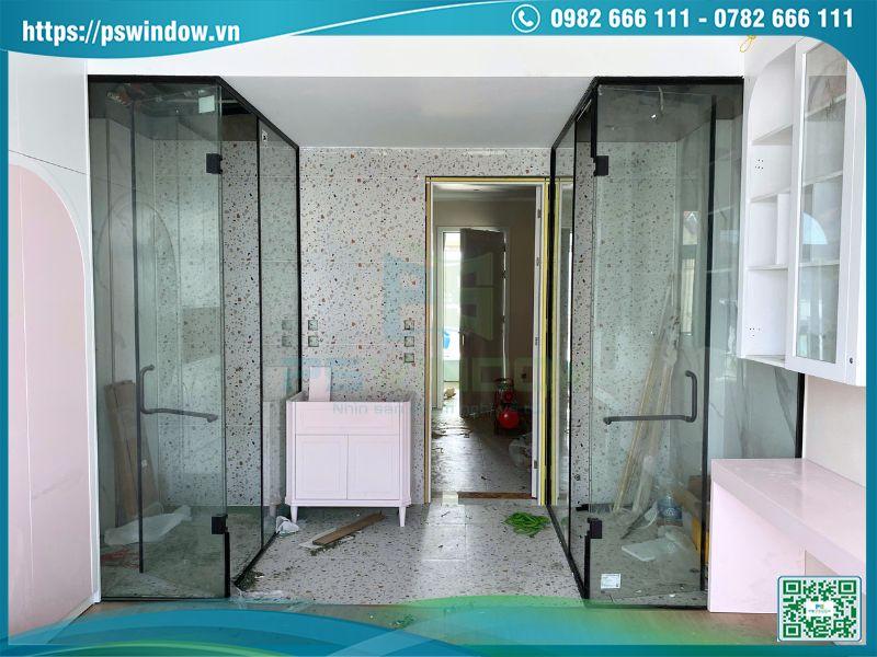 Cabin tắm kính, vách kính nhà tắm Pswindow thi công lắp đặt
