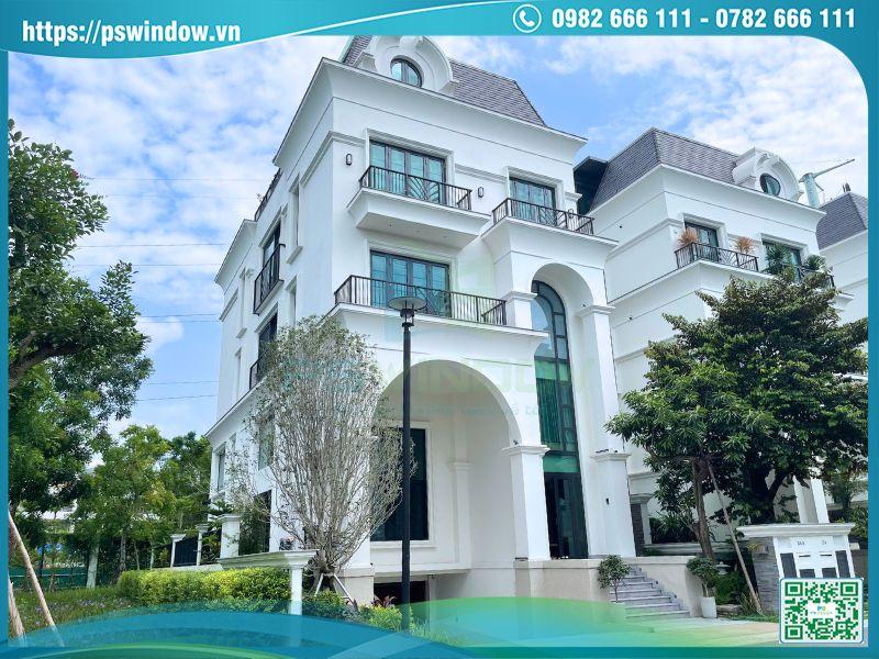 Công trình biệt thự sử dụng cửa nhôm cao cấp kính hộp Low-e cách nhiệt