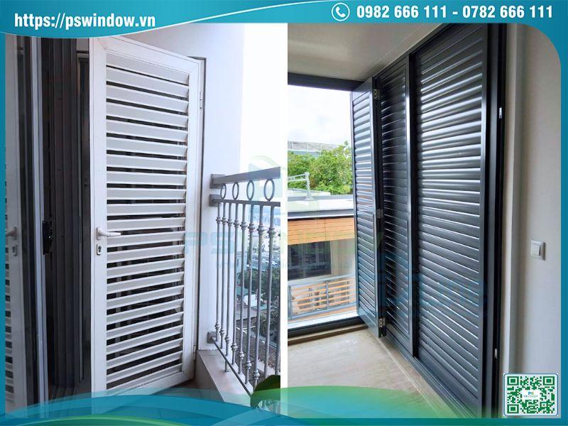 Cửa chớp nhôm thông gió thiết kế thẩm mỹ an toàn