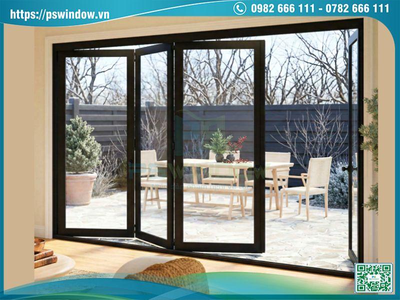 Cửa nhôm Alvero cầu hệ xếp trượt ASFD80