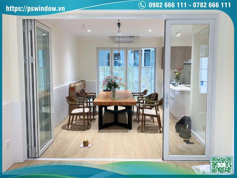 Cửa nhôm kính nội thất sử dụng kính cường lực trắng trong