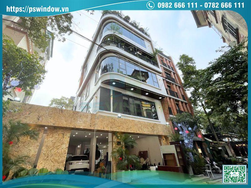 Cửa nhôm kính và vách kính ngoại thất sử dụng kính dán an toàn