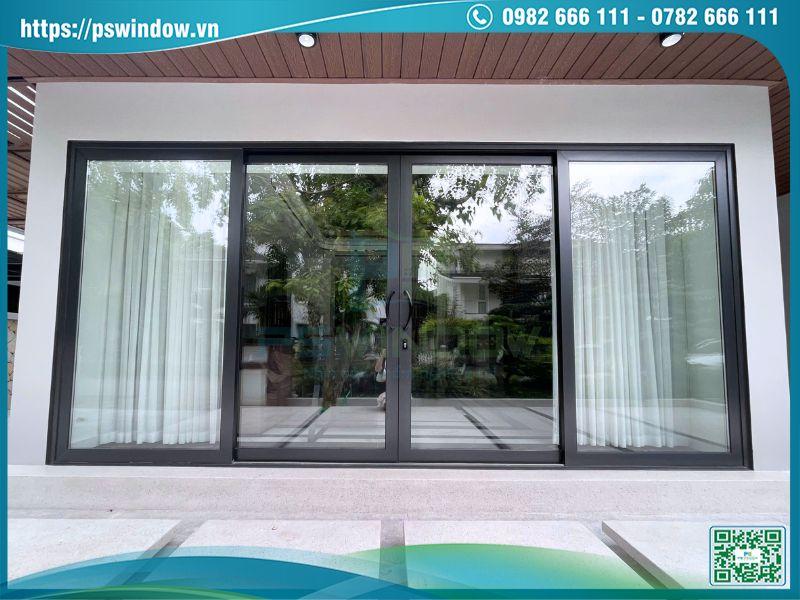 Cửa nhôm Soco màu xám Metalic hiện đại đẳng cấp