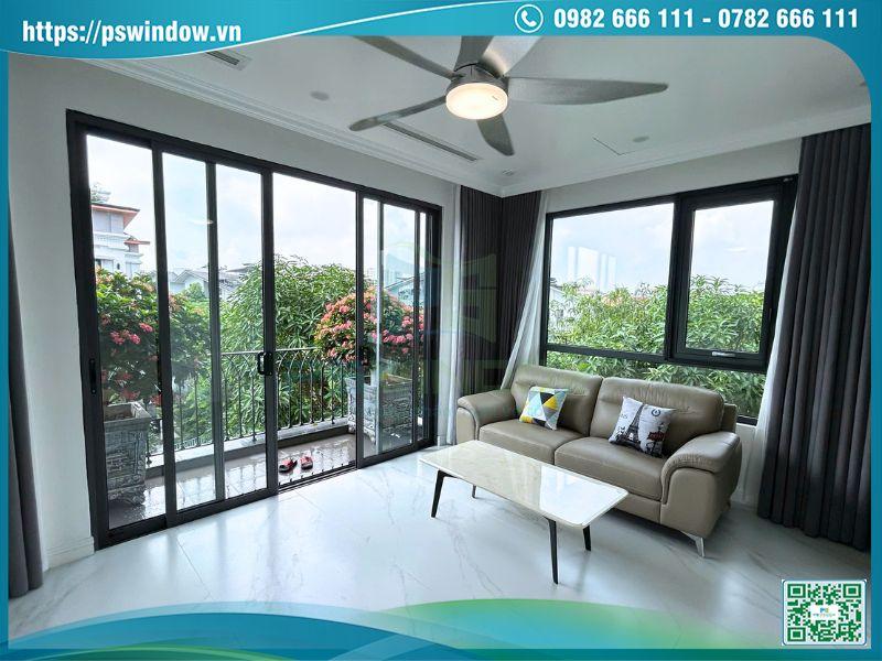 Cửa nhôm sử dụng kính dán cách âm tốt hơn kính cường lực