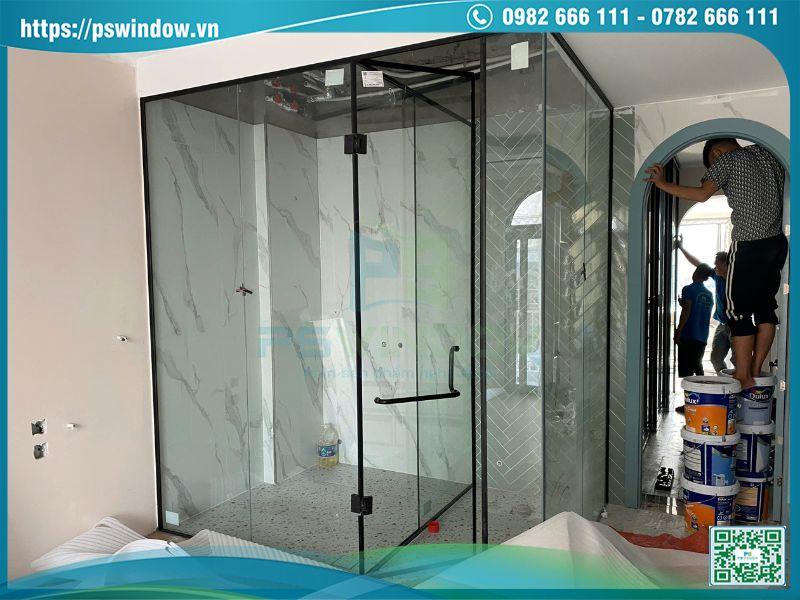Mẫu cabin tắm kính 90 độ kích thước rộng