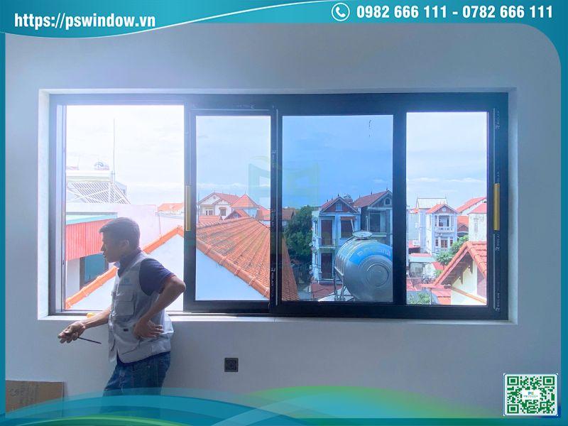 Mẫu cửa sổ nhôm kính đẹp 2 cánh lùa kính Low-e cách nhiệt