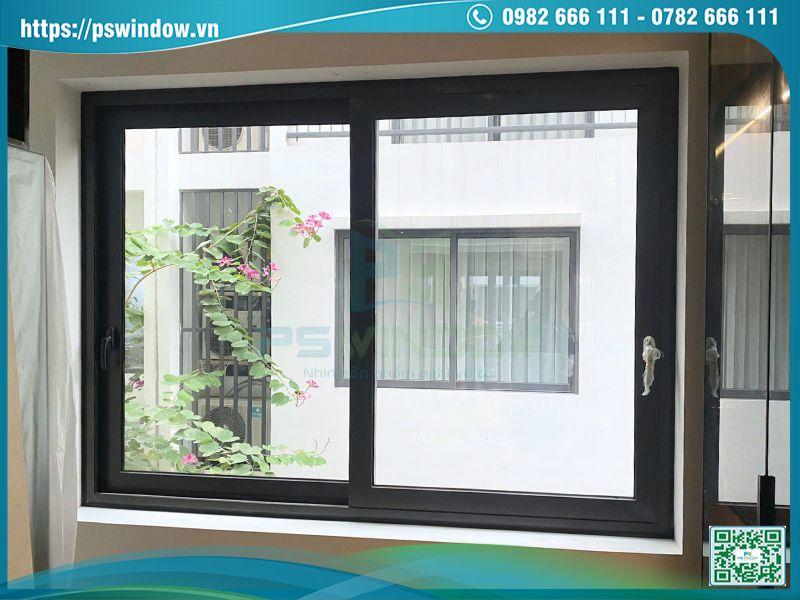 Mẫu cửa sổ nhôm kính đẹp kiểu mở lùa 2 cánh phụ kiện Roto cao cấp
