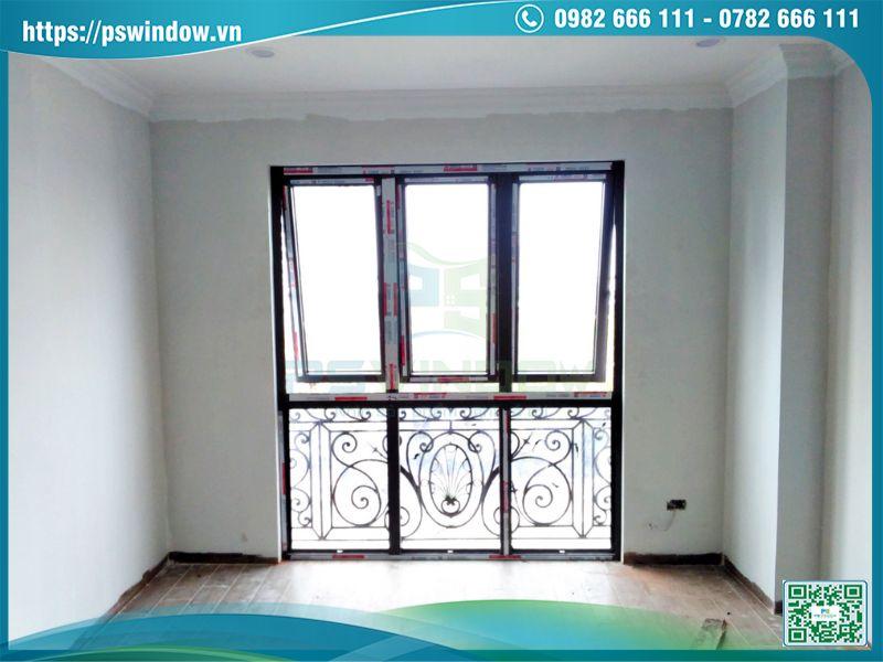 Mẫu cửa sổ Xingfa 3 cánh mở hất vách fix dưới