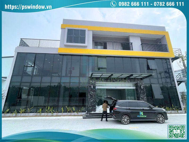 Trụ sở nhà máy lắp vách kính mặt dựng Xingfa Pswindow