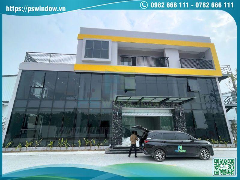 Vách kính khung nhôm Xingfa kính hộp Low-e