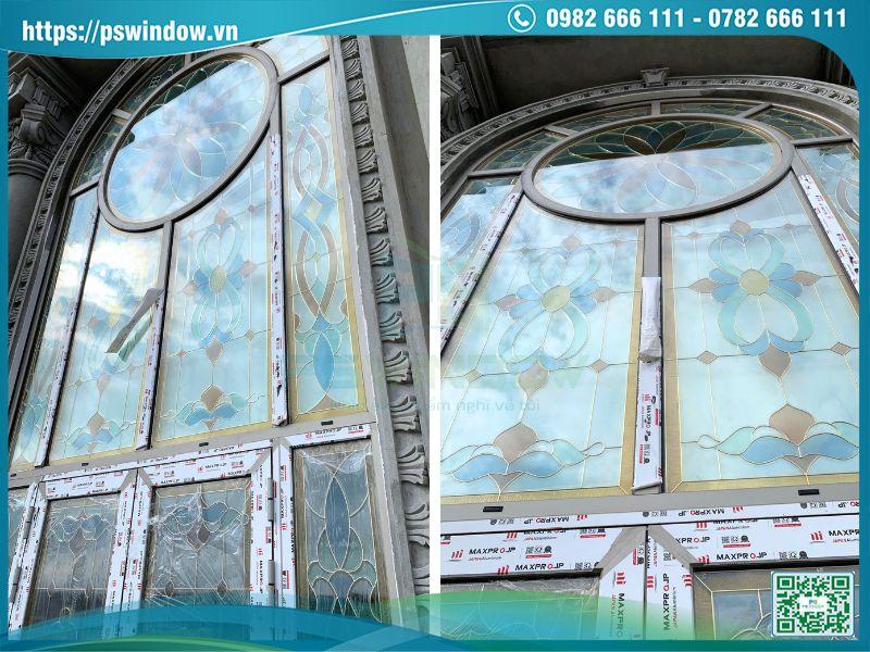 Vách uốn vòm kính hộp hoa đồng đa dạng màu sắc 