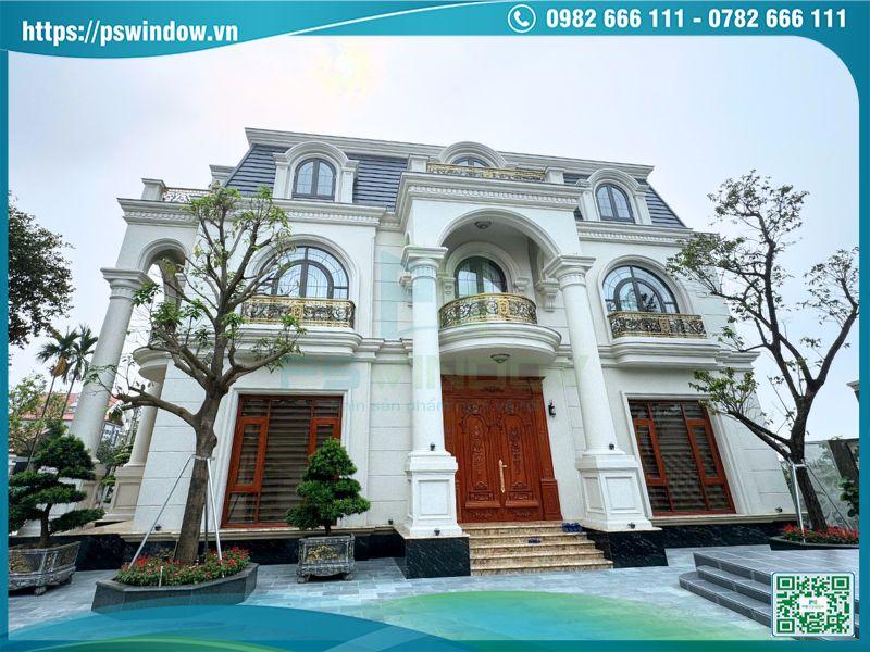 Công trình biệt thự lắp cửa Maxpro kính hộp nan nhôm cách âm cách nhiệt