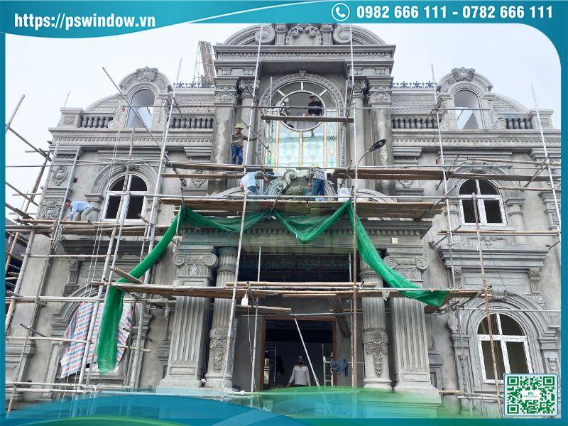 Công trình biệt thự tân cổ điển Pswindow đang thi công tại Nam Định