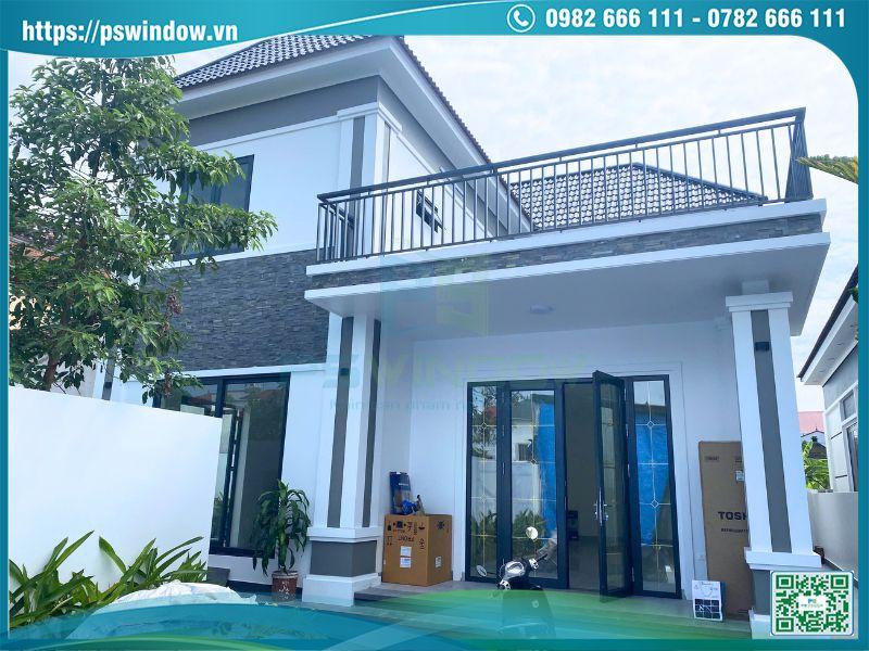 Công trình nhà ở lắp đặt cửa Xingfa xám đá Pswindow