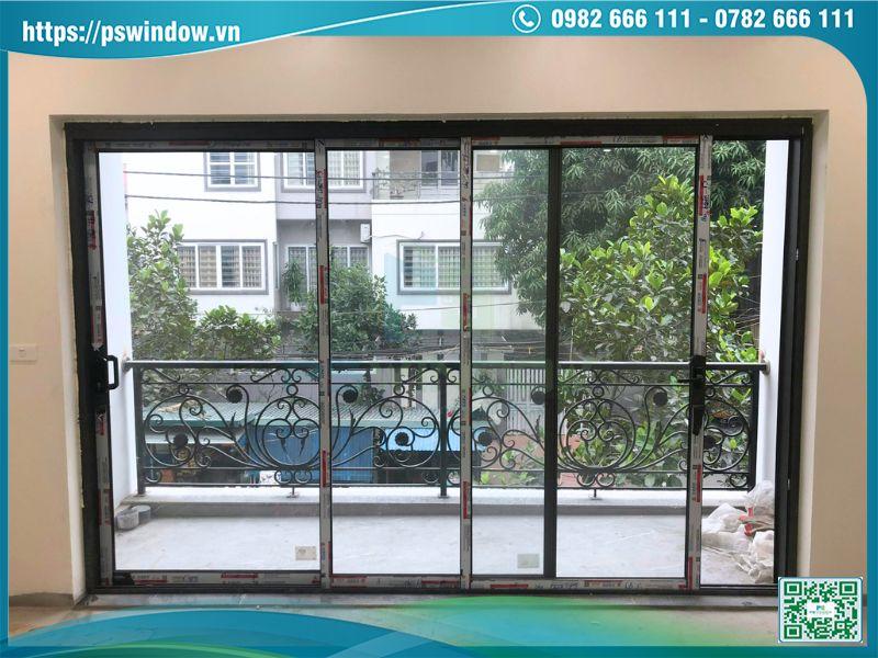 Cửa lùa 3 cánh 3 ray nhôm Xingfa nhập khẩu