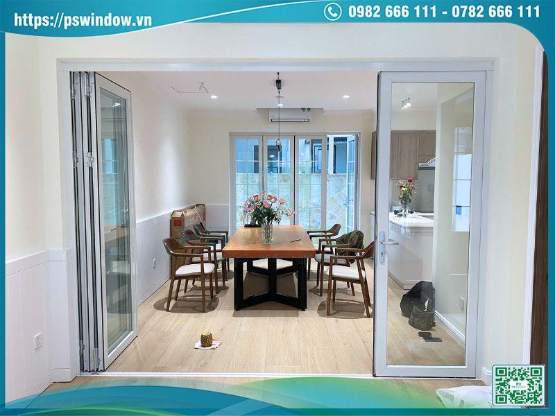 Giải pháp cửa nhôm xếp gấp ngăn phòng cho không gian sống hiện đại