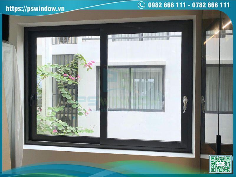 Mẫu cửa nhôm kính phòng ngủ 2 cánh lùa Maxpro