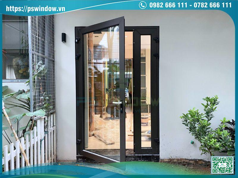 Mẫu cửa nhôm mở quay 1 cánh Maxpro