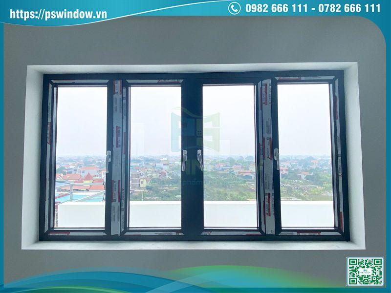 Mẫu cửa sổ nhôm kính 4 cánh đẹp kiểu mở quay