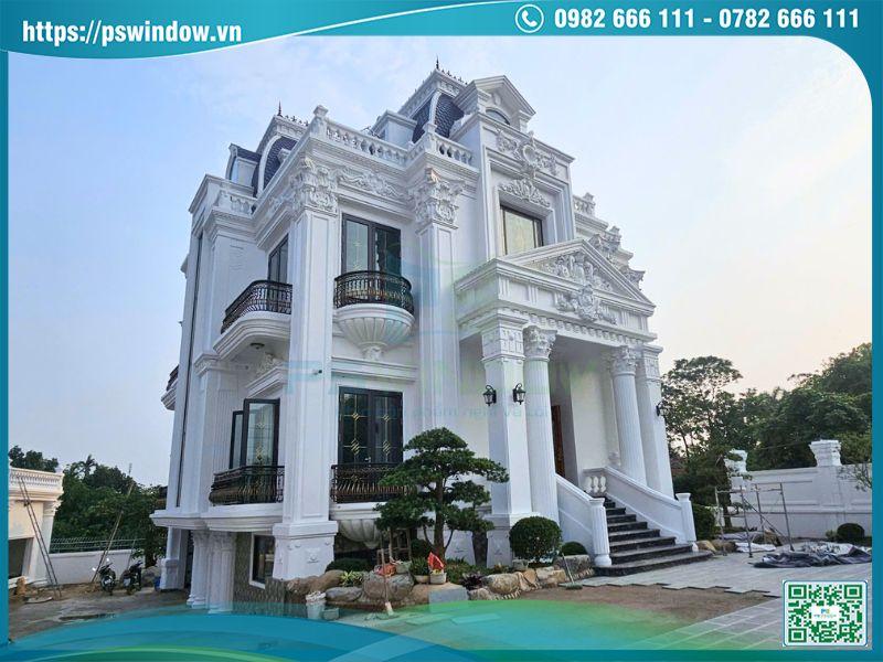 Pswindow lắp đặt cửa nhôm Rolan cho biệt thự tân cổ điển tại Phúc Thịnh